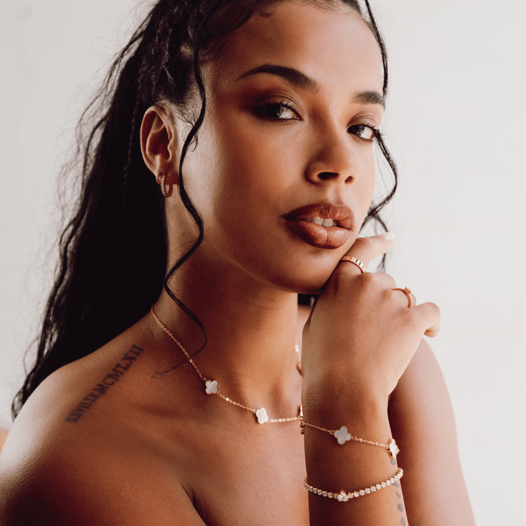 Brazalete Trébol Blanco