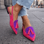 Lorena Sandalias con Tiras y Borlas