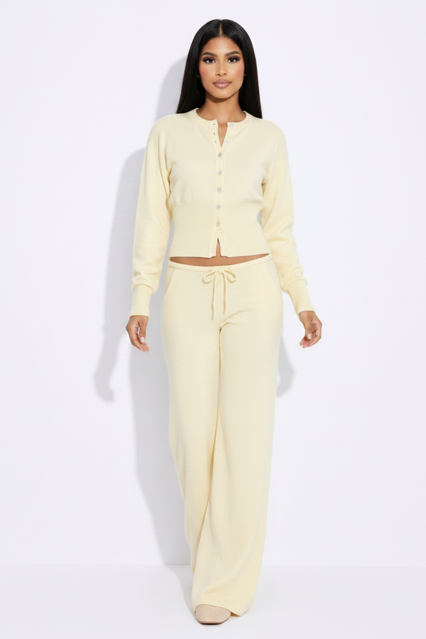 Conjunto de punto amarillo claro
