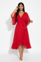 Vestido rojo pose 5