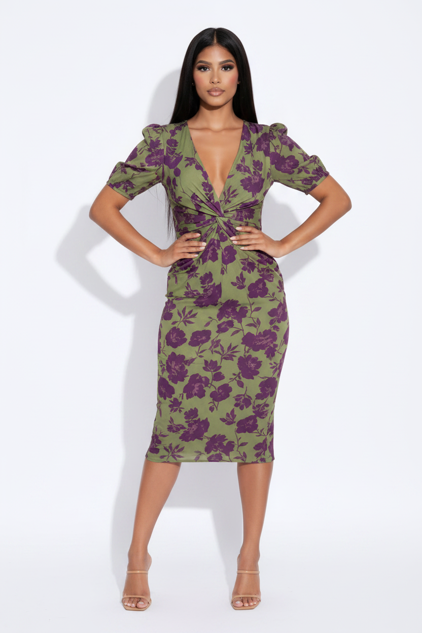 Gabriela vestido verde pose 5