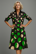 Vestido midi negro - pose frontal