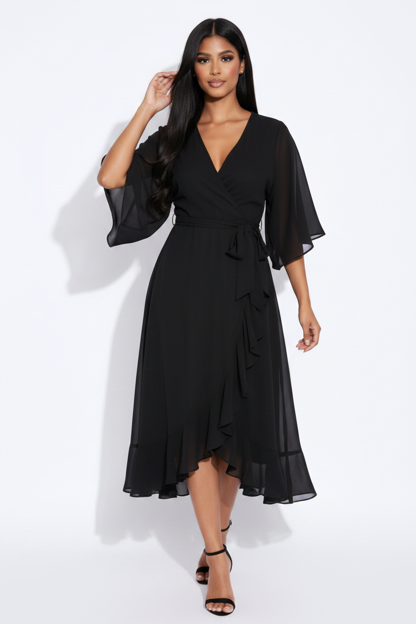 Vestido negro pose 5