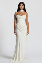 Modelo vestido largo divina blanco - frontal