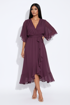 Vestido morado pose 1