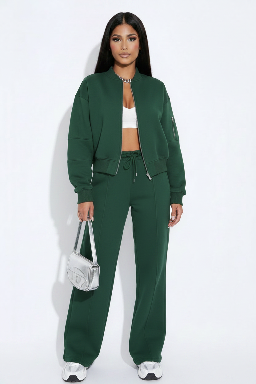 Modelo conjunto verde oscuro - frontal