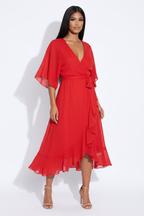 Vestido rojo pose 2