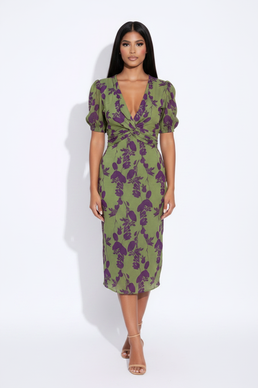 Gabriela vestido verde pose 1